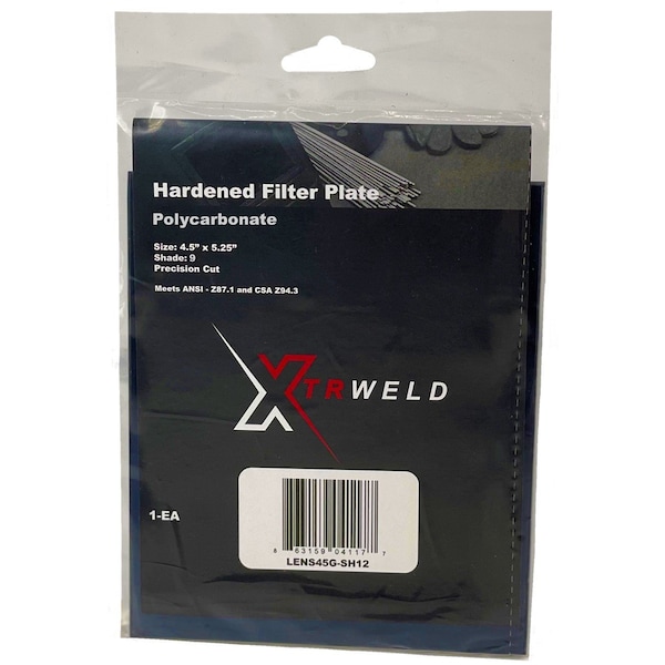 Xtrweld Filter Plate, Shade 9 4.5 x 5.25in. LENS45P-SH9 - main